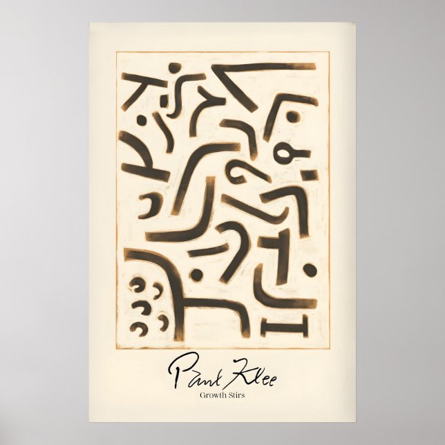 Paul Klee Growth Stirs Abstract Art Print Modern (Front)