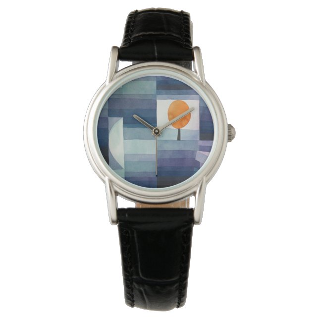Paul Klee Harbinger of Autumn. Blue geometric art Watch (Front)
