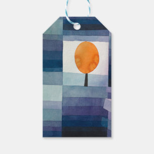 Paul Klee Harbinger of Autumn Blue Modern Abstract Gift Tags