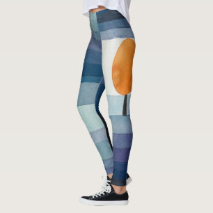 Paul Klee Harbinger of Autumn Blue Modern Abstract Leggings