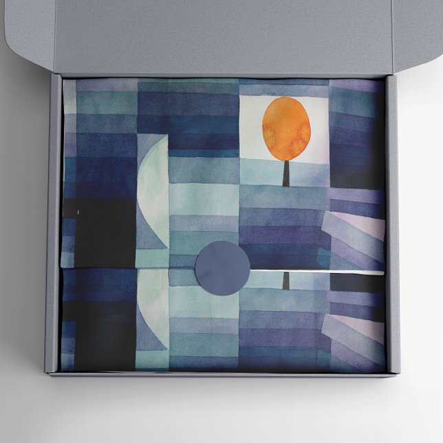 Paul Klee Harbinger of Autumn. Geometric blue fall Tissue Paper (Creator Uploaded)