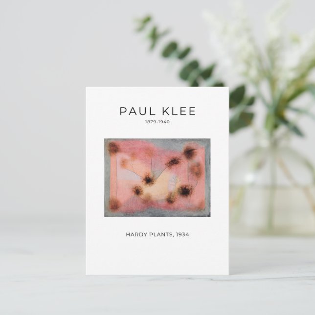 Paul Klee, Hardy Plants - Modern Abstract Art Postcard (Standing Front)