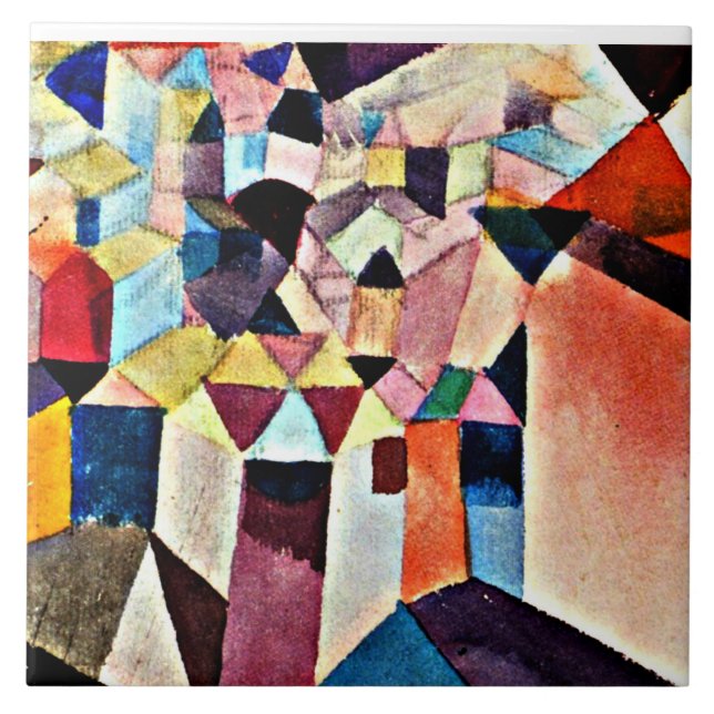 Paul Klee, Insight into a City, Ceramic Tile (Front)