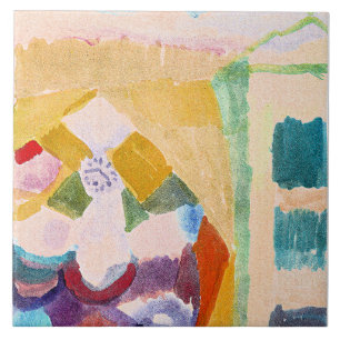 Paul Klee - Interior with the Clock Ceramic Tile