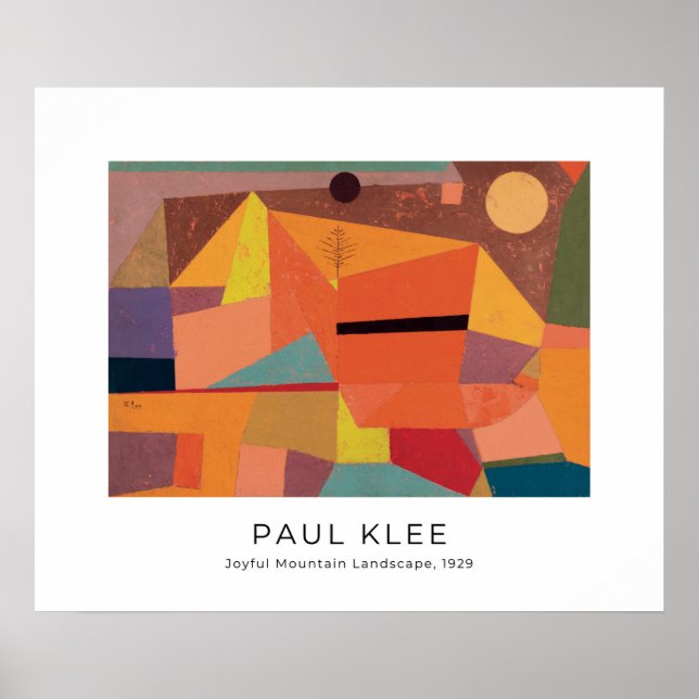 Paul Klee, Joyful Mountain Landscape - Fine Art Poster (Front)