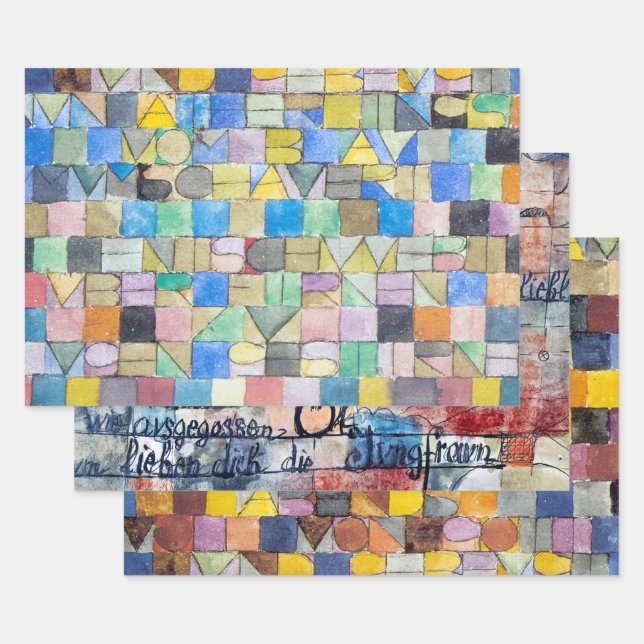 Paul Klee Letters Wrapping Paper Sheets (Set)