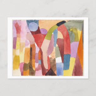 Paul Klee Painting "Movement of Vaulted Chambers" Postcard