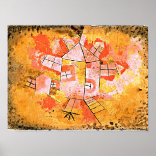 Paul Klee painting, Revolving House, Poster