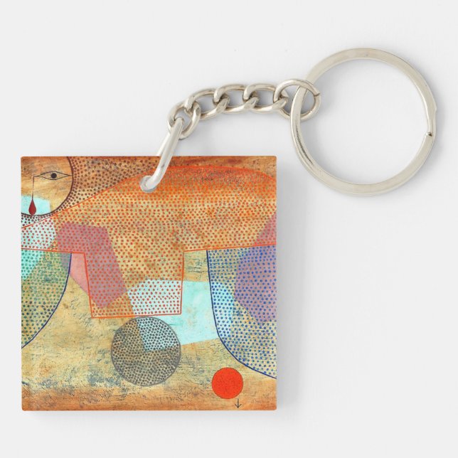 Paul Klee painting, Sunset Key Ring (Back)
