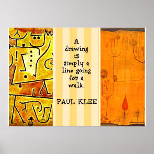 Paul Klee Paintings and Paul Klee Quote Poster