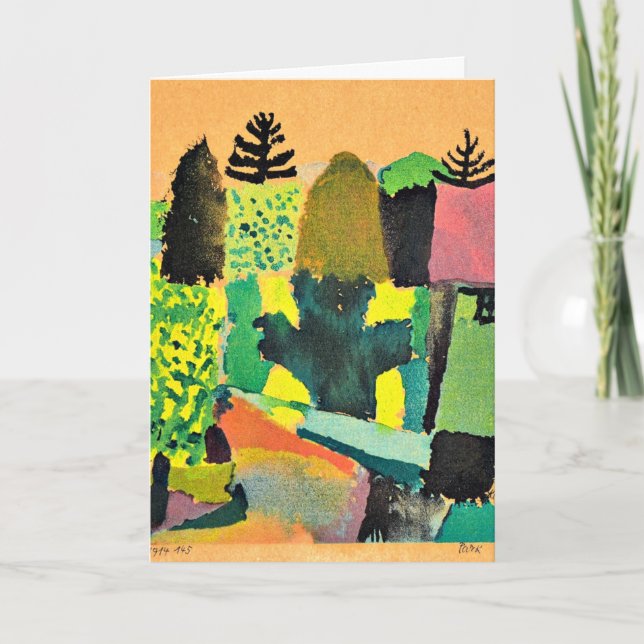 Paul Klee - Park, abstract artwork Card (Front)