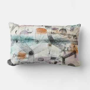 Paul Klee Plants Earth & Realm of the Air: Bauhaus Lumbar Cushion