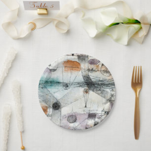Paul Klee Plants Earth & Realm of the Air: Bauhaus Paper Plate