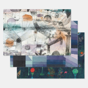 Paul Klee Plants Earth & Realm of the Air: Bauhaus Wrapping Paper Sheet