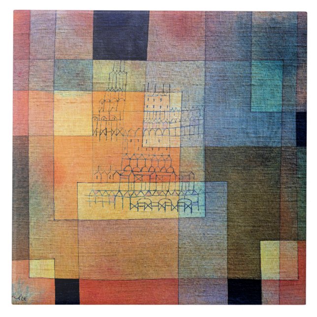 Paul Klee, Polyphonic Architecture, Ceramic Tile (Front)