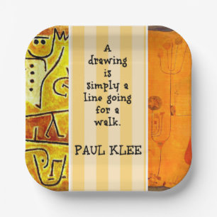 Paul Klee quotation and artwork Paper Plate