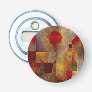 Paul Klee Red Balloon Abstract Colourful Art Bottle Opener