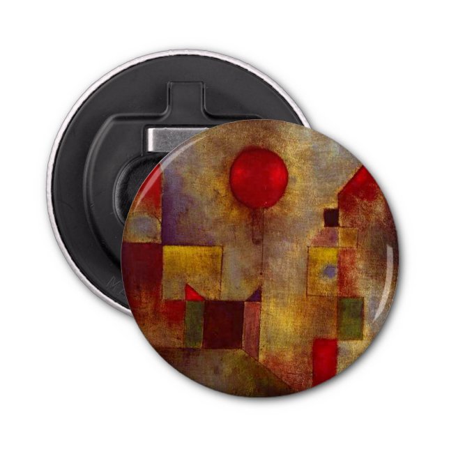 Paul Klee Red Balloon Abstract Colourful Art  Bottle Opener (Front)