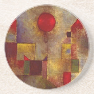 Paul Klee Red Balloon Abstract Colourful Art Coaster
