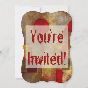 Paul Klee Red Balloon Abstract Colourful Art  Invitation