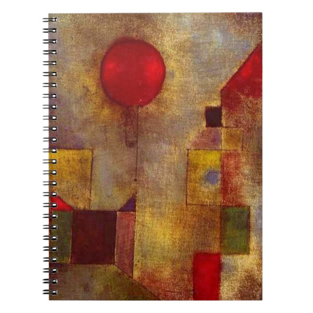 Paul Klee Red Balloon Abstract Colourful Art  Notebook (Front)