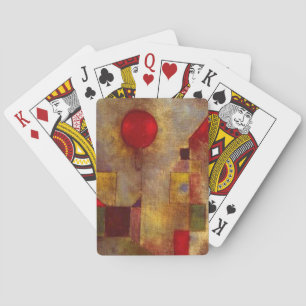 Paul Klee Red Balloon Abstract Colourful Art Playing Cards