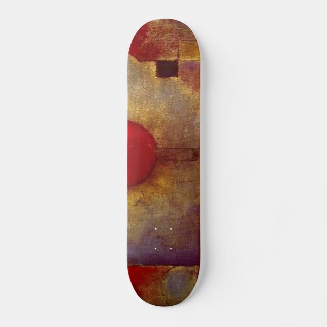 Paul Klee Red Balloon Abstract Colourful Art  Skateboard (Front)