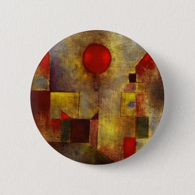 Paul Klee Red Balloon Button (Front)