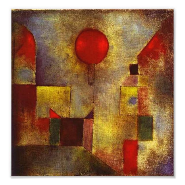 Paul Klee Red Balloon Photo Print (Front)