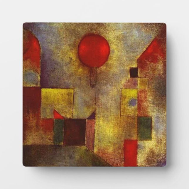 Paul Klee Red Balloon Plaque (Front)