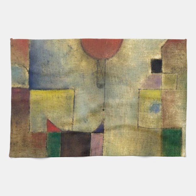 Paul Klee Red Balloon Tea Towel (Horizontal)