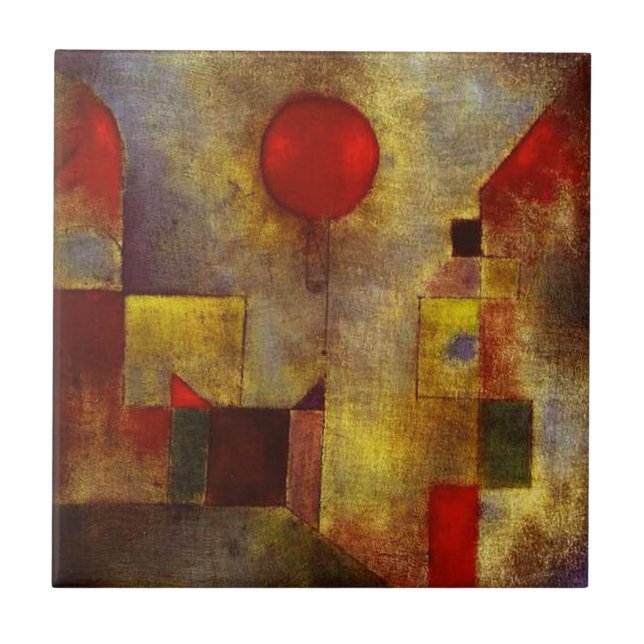Paul Klee Red Balloon Tile (Front)