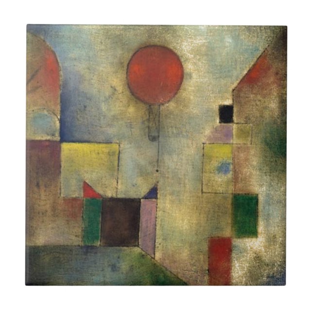 Paul Klee Red Balloon Tile (Front)