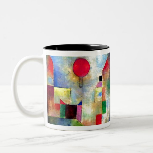 Paul Klee Red Balloon Two-Tone Coffee Mug (Left)