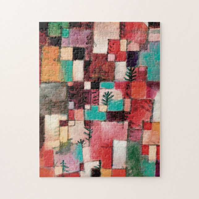 Paul Klee, Red Green and Violet-Yellow Rhythms - Jigsaw Puzzle (Vertical)