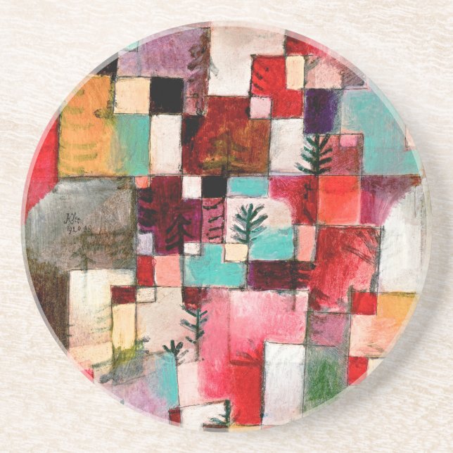 Paul Klee Rhythms Art Coaster (Front)
