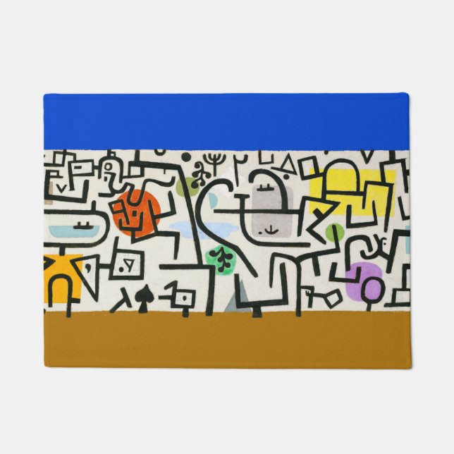 Paul Klee Rich Harbor Abstract Expressionism Doormat (Front)