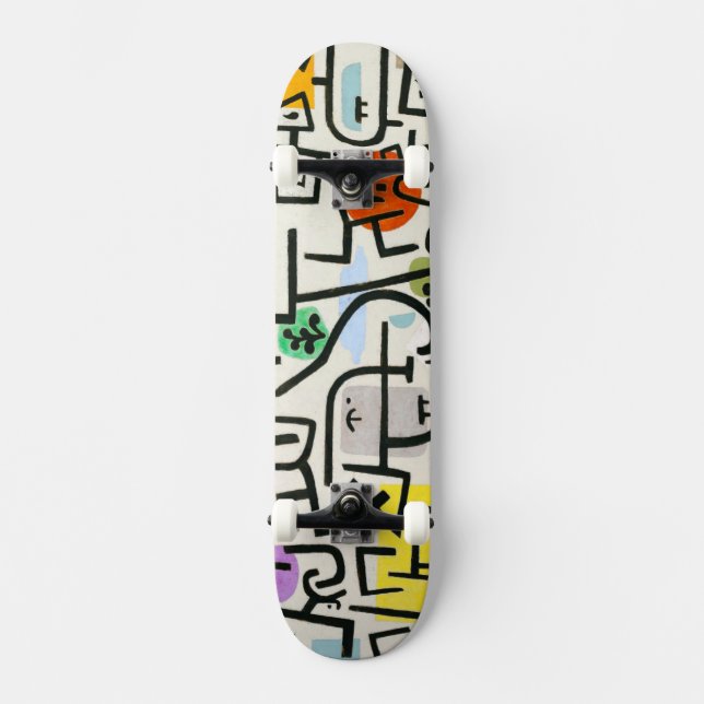 Paul Klee Rich Harbor Abstract Expressionism Skateboard (Front)