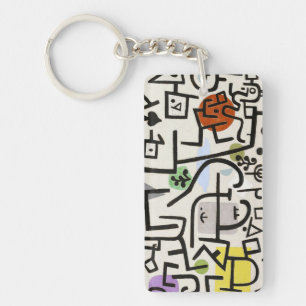 Paul Klee Rich Harbour Abstract Art Poster Key Ring