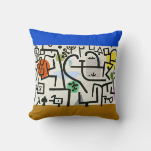 Paul Klee Rich Harbour Abstract Expressionism Cushion