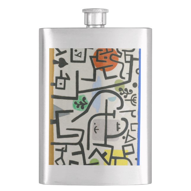 Paul Klee Rich Harbour Abstract Expressionism Hip Flask (Front)