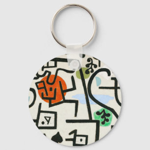 Paul Klee Rich Harbour Abstract Expressionism Key Ring