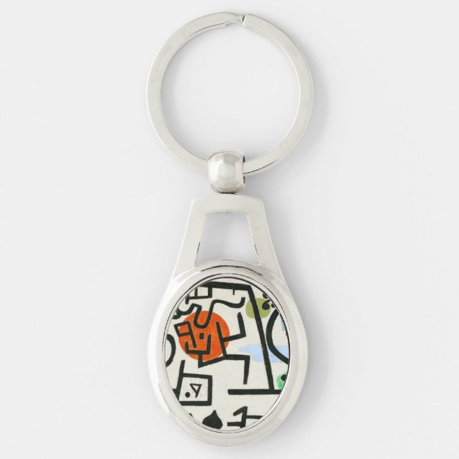 Paul Klee Rich Harbour Abstract Expressionism Key Ring (Front)