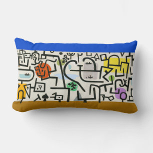 Paul Klee Rich Harbour Abstract Expressionism Lumbar Cushion