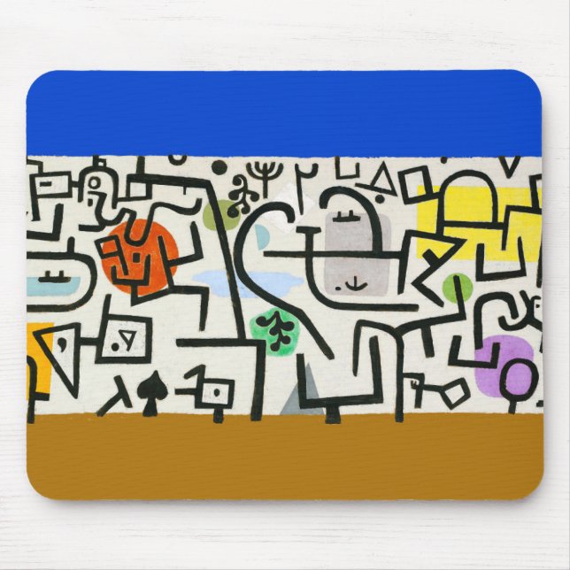 Paul Klee Rich Harbour Abstract Expressionism Mouse Pad (Front)