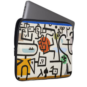 Paul Klee "Rich Port"  Modern Abstract Laptop Sleeve