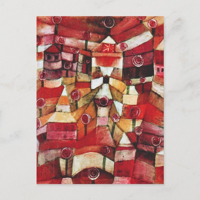 Paul Klee Rose Garden Postcard (Front)