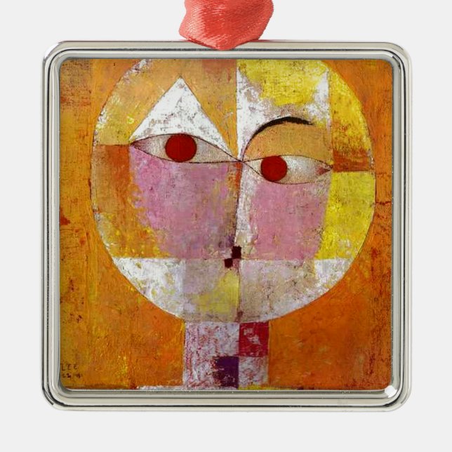 Paul Klee Senecio Painting Metal Tree Decoration (Front)
