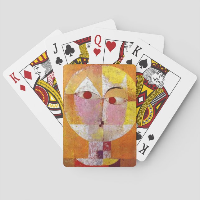 Paul Klee Senecio Painting Playing Cards (Back)
