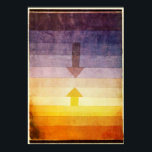 Paul Klee Separation in the Evening Poster<br><div class="desc">Paul Klee Separation in the Evening poster. Water colour from 1922. Swiss painter Paul Klee worked in a variety of different styles, Separation in the Evening is one of his most fascinating abstracts. Featuring a descending purple gradient moving towards an ascending yellow gradient with two arrows pointing towards each other....</div>